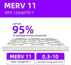12x24x1 MERV 11 Pleated Air Filter MPR 1200 & FPR 7, Furnace Air Filters - Image 4