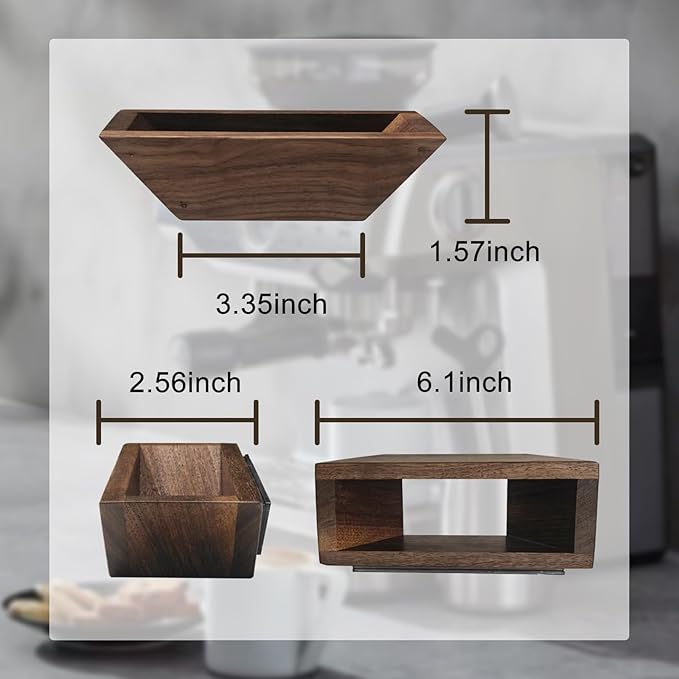 Coffee Filter Holder Magnetic, Solid Walnut Wood Coffee Filter Storage Organizer - Image 4