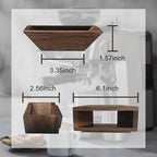 Coffee Filter Holder Magnetic, Solid Walnut Wood Coffee Filter Storage Organizer - Image 4