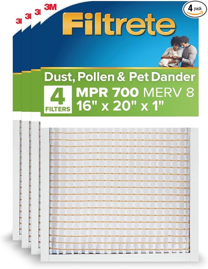 Filtrete 16x20x1 AC Furnace Air Filter, MERV 8, MPR 700, Tough on Pollen by Filtrete