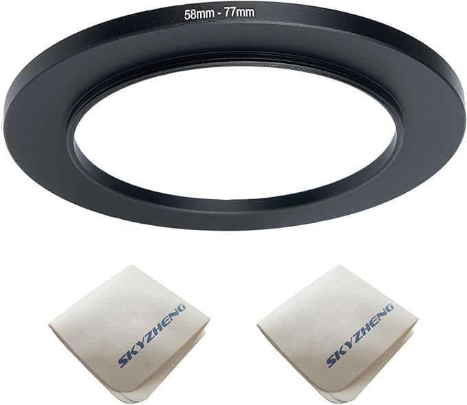 58mm Lens to 77mm Camera Lens Adapter 58mm to 77mm Step Up Ring Adapter Ring by SKYZHENG