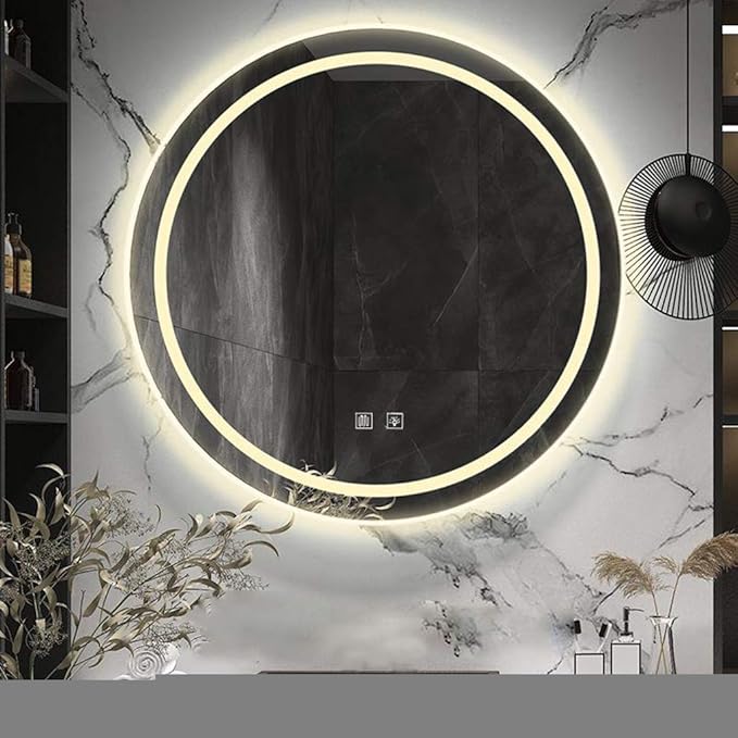 Modern LED Illuminated Bathroom Mirror by Unknown