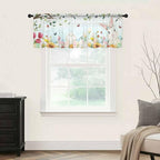 Easter Sheer Valances for Windows 54"x18", Light Filtering Kitchen Curtains - Image 9