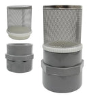 1.5" Stainless Steel Filter Cover Connected to 1.5 inch/DN40 Grey PVC Filter by AIMCOCO