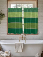 Farm Retro Green Wood Grain Window Valance Curtains, Rustic Wooden Plank - Image 6