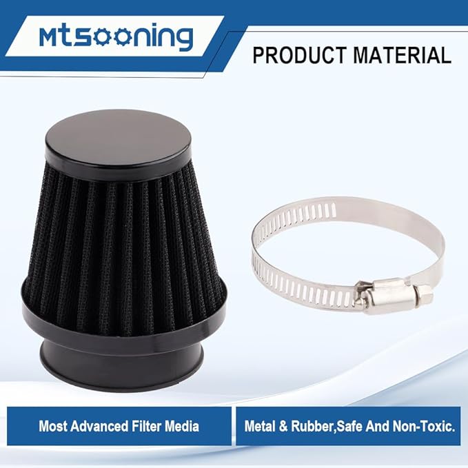 Mtsooning Universal Air Filter, 50mm Motorcycle Cone Intake Breather Cleaner - Image 6