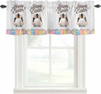 Grey Easter Curtain Valances for Windows, Kitchen Valance Window Treatment by Unknown