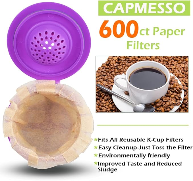 CAPMESSO Disposable Coffee Paper Filters Replacement Kerig Coffee Filters - Image 4