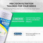PUREPLUS 5 Micron 10 x 4.5 Whole House String Wound Sediment Filter - Image 4