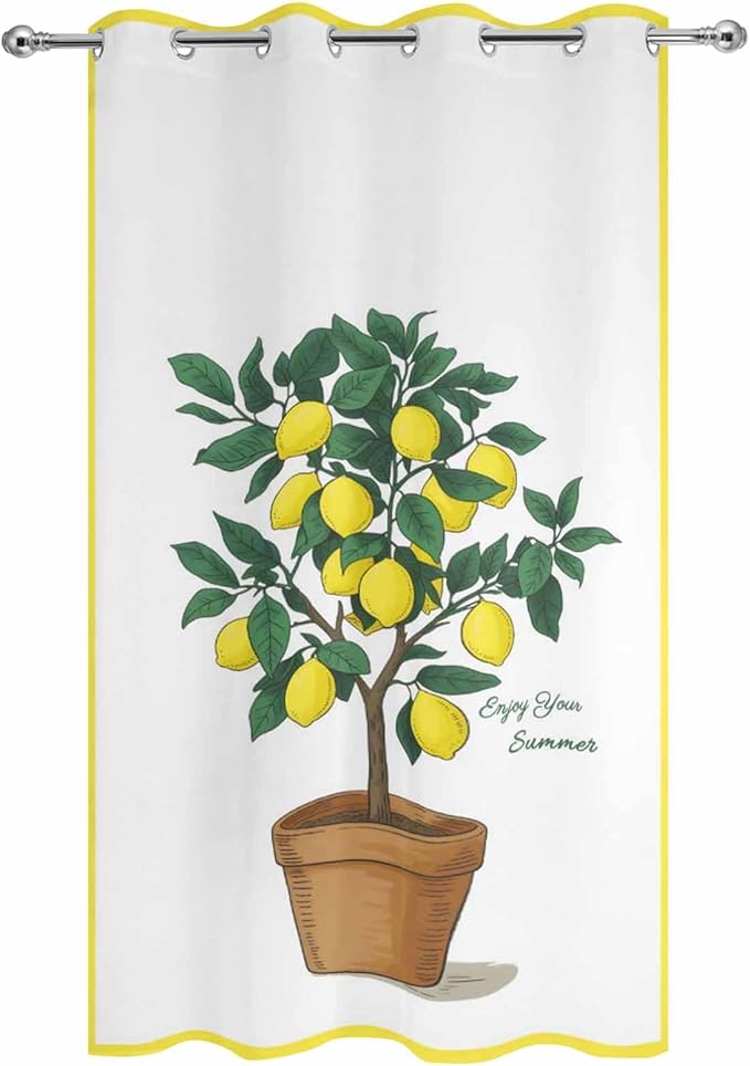 Lemons Outdoor Curtains for Patio Summer Fruit Lemon Tree Waterproof Outside - Image 9