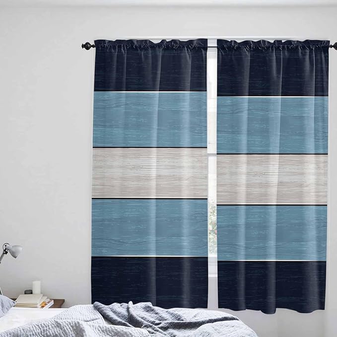 Vintage Country Woodcuts Window Valance Curtains, 2 Panel - Image 8