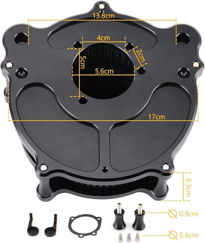 Motorcycle Air Filter Skull Style Air Cleaner - Image 5