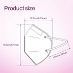 Miuphro KN95 Disposable Face Mask 25 Pack 5-Ply Breathable Safety Masks Against - Image 2
