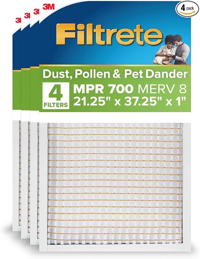 Filtrete 21.25x37.25x1 AC Furnace Air Filter, MERV 8, MPR 700, Tough on Pollen by Filtrete