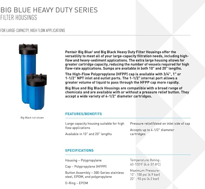 Pentair Pentek 150234 Big Blue Filter Housing - Image 2