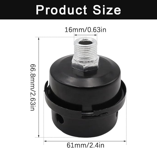 2 pcs 1/4" Thread Air Compressor Silencer, Air Compressor Intake Filter Sound - Image 2