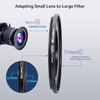 46mm Lens to 77mm Camera Lens Adapter, 46mm to 77mm Filter Step-Up Adapter Ring - Image 4