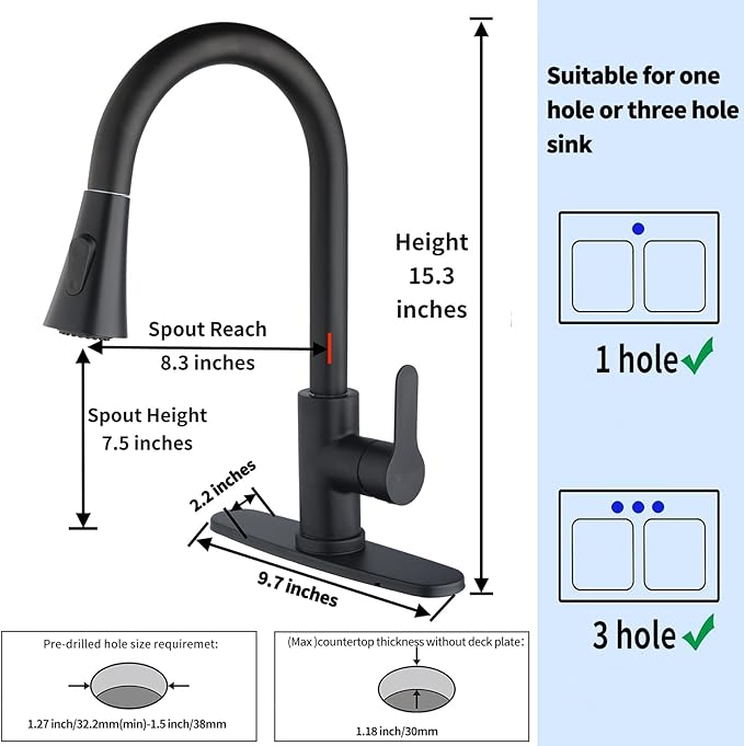 Single Handle Kitchen Faucet - Image 3