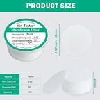 Xin Tester 100 Pieces Nylon Disc Membrane Filters, 50 mm Diameter, 0.05µm Pore - Image 5