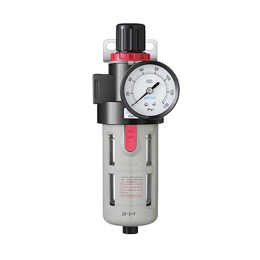 Compressed Air Pressure Filter Regulator Airtac BFR3000 3/8'' NPT 0-140 PSI - Image 2