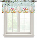 Easter Sheer Valances for Windows 42"x18", Light Filtering Kitchen Curtains by Unknown