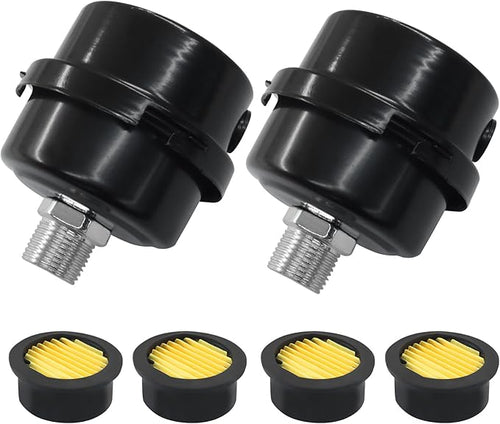 2 Pcs Air Compressor Silencer, 3/8 Inch Thread Intake Filter Muffler, 16 mm Air by Kemcatui
