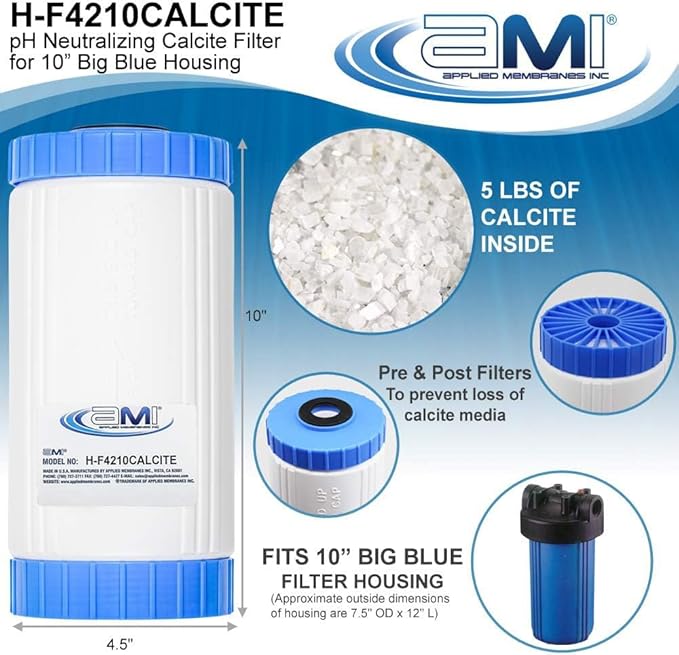 APPLIED MEMBRANES INC pH Neutralization Water Filter Cartridge | Calcite Filter - Image 2