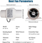 2.36”Inline Duct Fan 12V Dc Ventilation Exhaust Fan Small Hydroponics Blower - Image 2