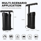 Portable Water Filter Pump, 0.01 Micron Manual Survival Water Purifier - Image 5