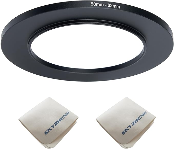 58mm Lens to 82mm Camera Lens Adapter 58mm to 82mm Step Up Ring Adapter Ring by SKYZHENG
