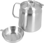 Oil Strainer, Bacon Grease Container Large Capacity Deep Fryer and Strainer Cup - Image 9