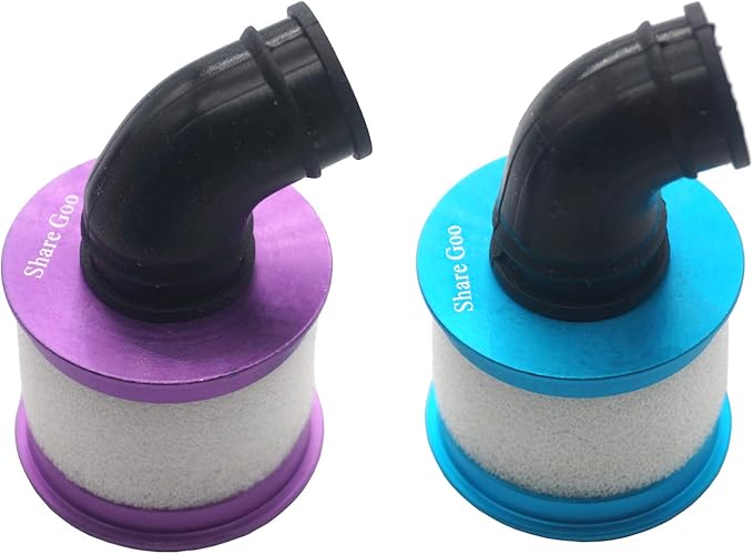 2Pack ShareGoo Aluminum Capped Air Filter Sponge Cover 04104 Upgrade Parts by ShareGooRC
