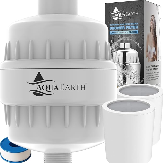 Shower Head Filter For Hard Water 20 Stages to Remove Chlorine Fluoride Water by FindYourAquaEarth