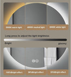 Vanity Mirror Round Illuminated LED Bathroom Mirror - Image 6