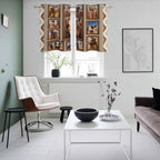 2 Panel Kitchen Cafe Curtains, Desert Camels Sunlight Filtering Nature Air - Image 4