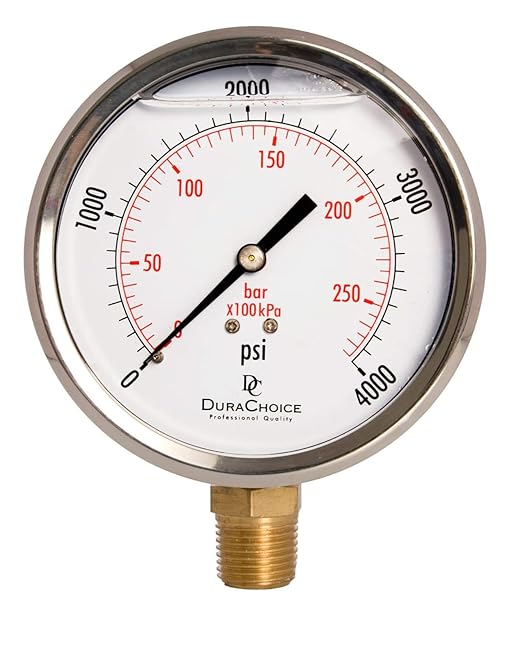 4" Oil Filled Pressure Gauge - Image 4