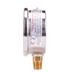 MEASUREMAN Pressure Gauge 1/4 NPT, 0-100psi/kPa Glycerin Filled Pressure Gauge - Image 4