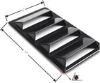 1 Pair Black Decorative Air Flow Intake Turbo Bonnet Hood Side Vent Cover Stick - Image 3
