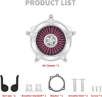HDBUBALUS Motorcycle CNC Spike Air Cleaner Air Filter Intake System Filter - Image 6