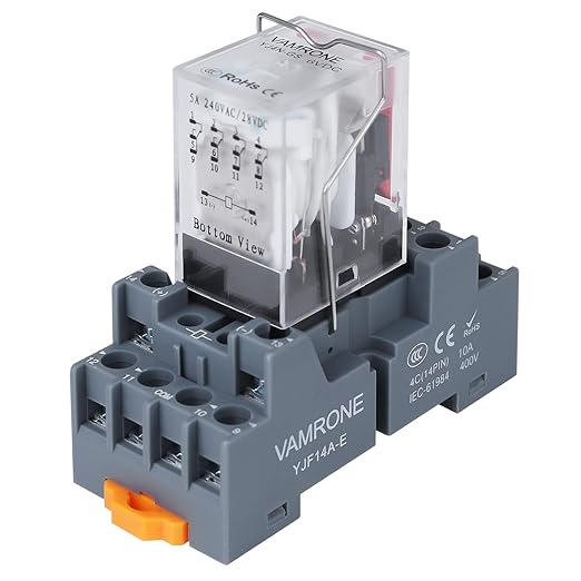 Electromagnetic Power Relay, 14-Pin 5 AMP 6V DC Relay Coil by VAMRONE
