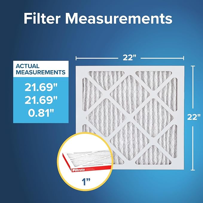 Filtrete 22x22x1 AC Furnace Air Filter, MERV 11, MPR 1000, Micro Allergen - Image 2