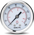SENCTRL 0-160 Psi Pressure Gauge, 1/4 NPT Back Mount, Waterproof, Stainless by senctrl