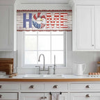 4th of July Sheer Valances for Windows 60"x18", Light Filtering Kitchen - Image 3