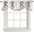 Grey Easter Tie Up Valance Curtains by Unknown