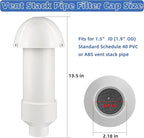 1.5 Inch Vent Stack Pipe Filter, Septic Tank Filter Vent Sewer Vents Cap - Image 2