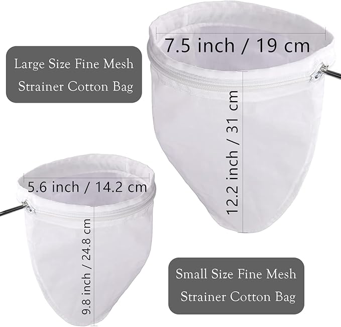WMKGG Ultra Fine Mesh Strainer Bags, Reusable Mesh Filter Bags - Image 8