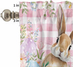 Kitchen Curtains Tiers and Valance Set of 3, Easter Light Filtering Window - Image 5