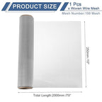 uxcell 100 Mesh 79" x 10" Woven Wire Mesh, 316 Stainless Steel Air Vent Filter - Image 2