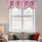 Pink Easter Tie Up Valance Curtains - Image 3