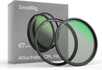 SmallRig 67mm Magnetic Circular Polarizers Filter + 67mm Threaded Filter Ring by SmallRig